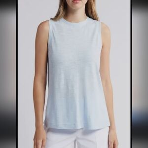 Caslon Women’s Light Blue Sleeveless Tank Top, Size M, NWOT